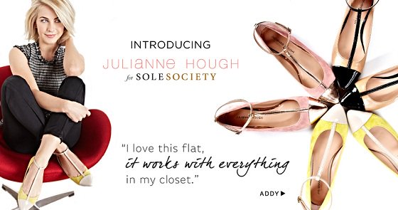 Julianne Hough, the talented dancer, singer, and actress, collaborated with Sole Society to create a capsule collection