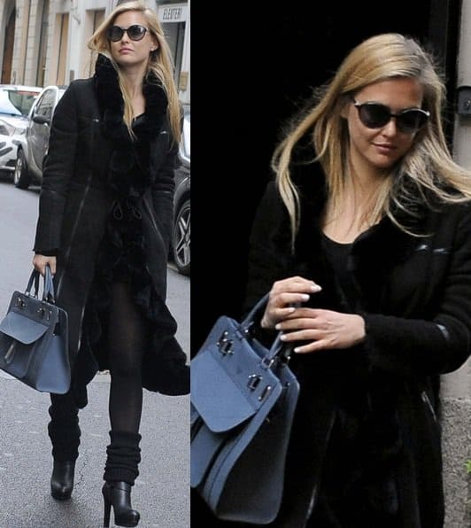 Bar Refaeli elegantly strides through Milan on a shopping spree for the perfect pair of shoes to complement her ensemble at the Sanremo Music Festival, captured on February 12, 2013