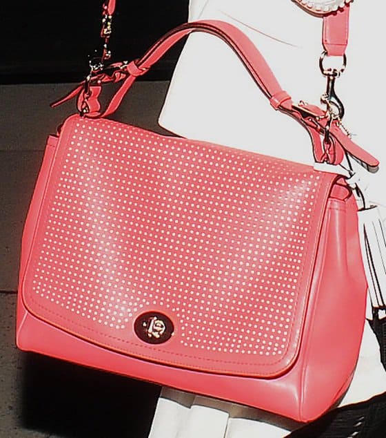 A closer look at Rita's Coach bag