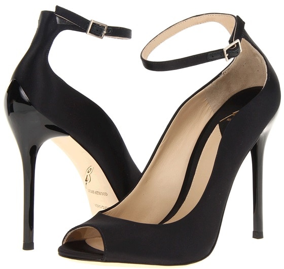 B Brian Atwood "Leida" Pumps in Black Satin