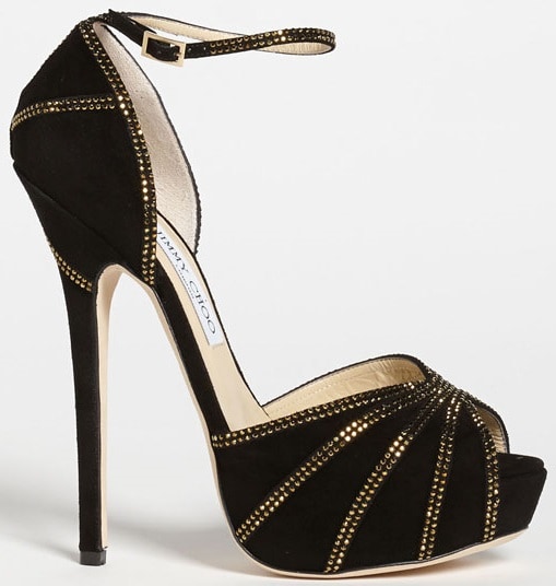 Jimmy Choo Kalpa Sandals in Black/Gold