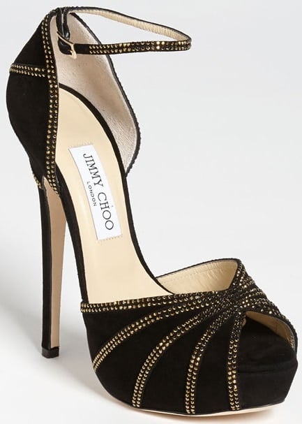 Jimmy Choo Kalpa Sandals in Black/Gold