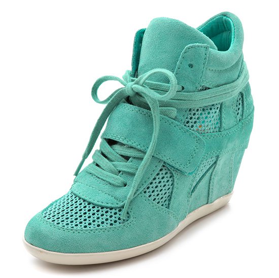 Ash Bowie Wedge Sneakers in Celadon