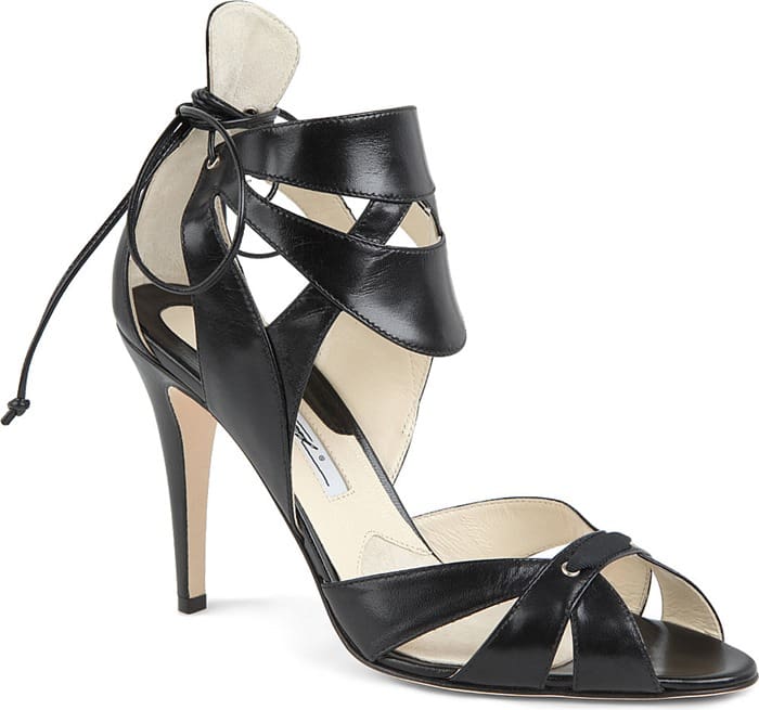 Brian Atwood Uma Leather Ankle-Cuff Platform Sandals