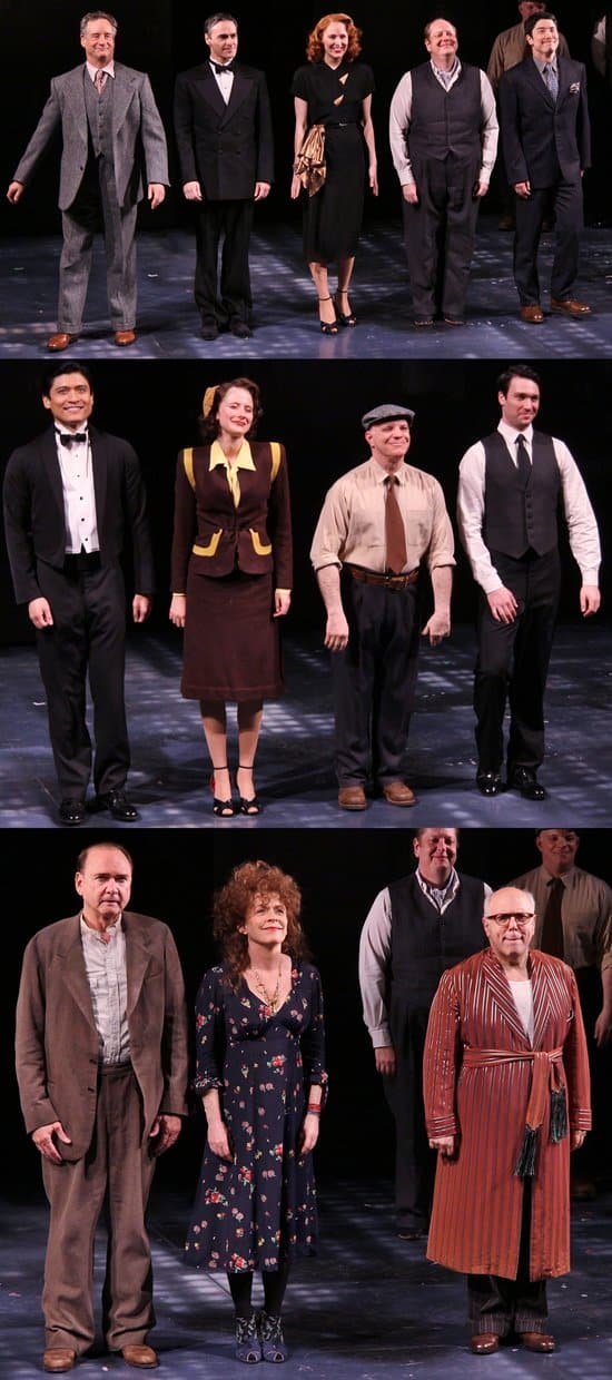The cast of 'Breakfast at Tiffany's' at curtain call showcasing costume designer Colleen Atwood's creations for the novel's Broadway retelling