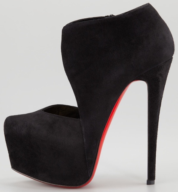 Christian Louboutin 'Donue' Open-Front Red-Sole Booties
