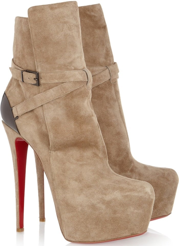 Christian Louboutin Equestria 160 Suede Ankle Boots