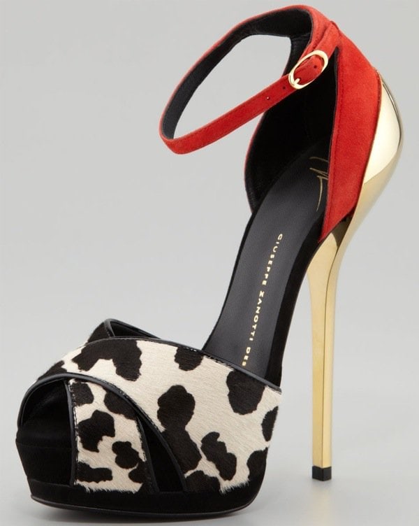 Giuseppe Zanotti Calf-Hair d'Orsay Stilettos