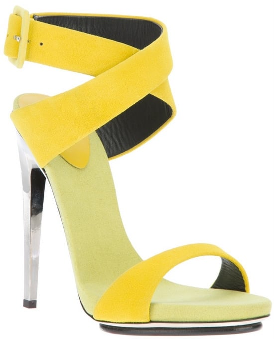 Giuseppe Zanotti Chrome Stiletto Sandals