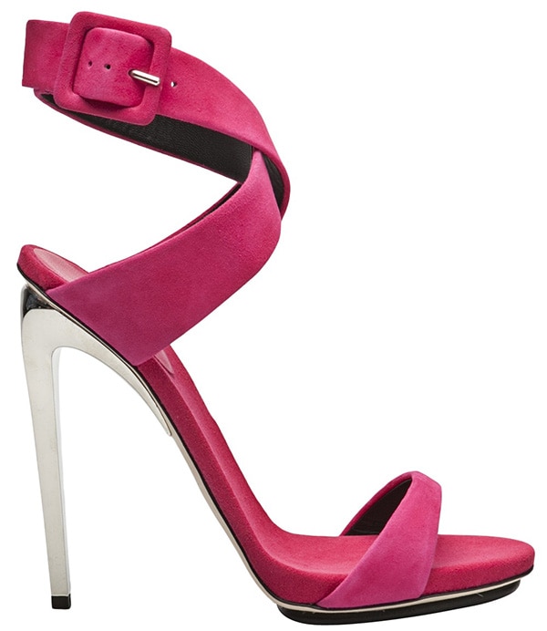 Pink Giuseppe Zanotti Cross-Strap Sandals