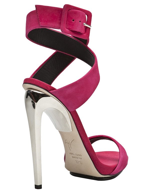 Pink Giuseppe Zanotti Cross-Strap Sandals