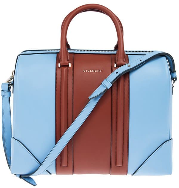 Givenchy Lucrezia Colorblock Blue-Brown Satchel Bag