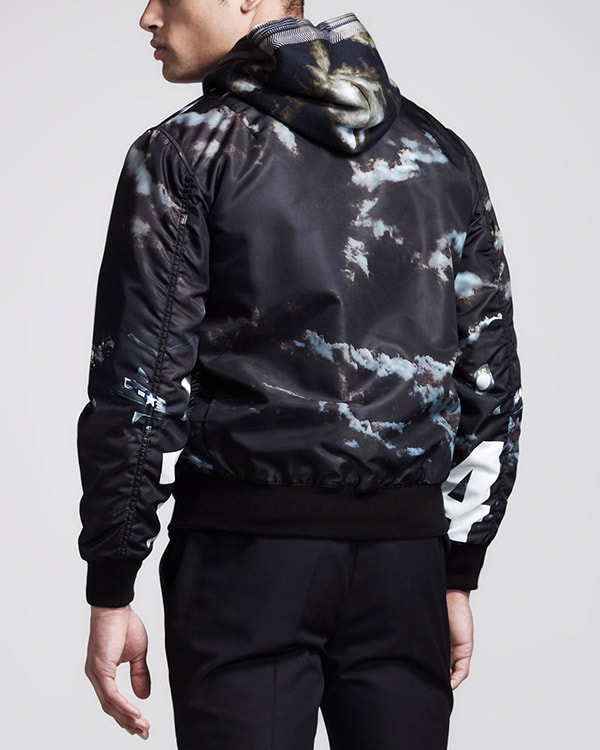 Givenchy Plane-Print Reversible Bomber Jacket