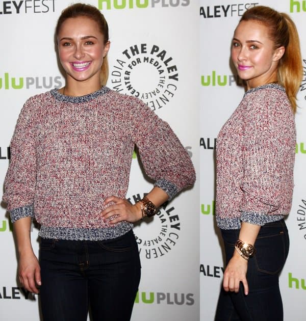 Hayden Panettiere wearing a woolen pullover at The Paley Center for Media's PaleyFest 2013