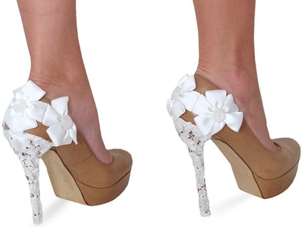 Heel Condom White-Lace