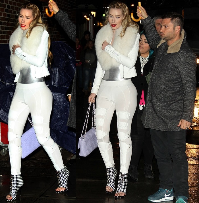 Iggy Azalea outside the Ed Sullivan Theater for Late Show with David Letterman in New York City on November 26, 2013