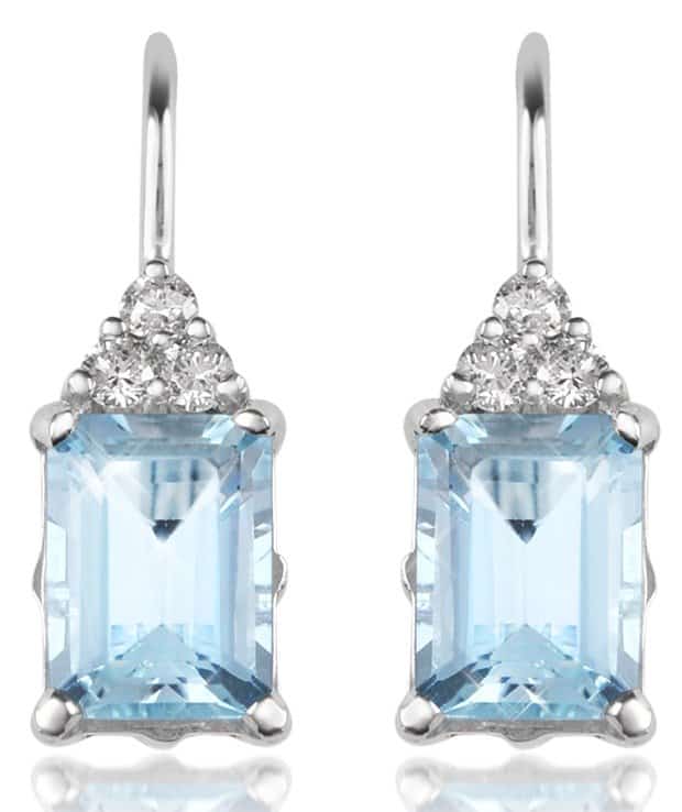 Incanto Royale Aquamarine and Diamond 18K Gold Drop Earrings