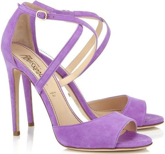 Jerome C. Rousseau 'Popp' Sandals in Lilac Suede