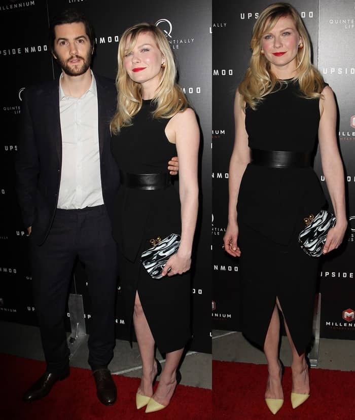 Kirsten Dunst and co-star Jim Sturgess at the 'Upside Down' LA premiere, ArcLight Hollywood, March 12, 2013