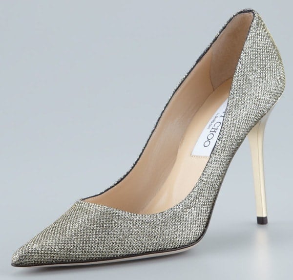 Jimmy Choo 'Abel' Glitter Pointed Pumps