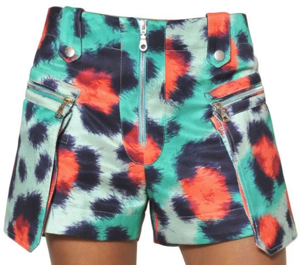 KENZO Printed Viscose Cotton Drill Shorts