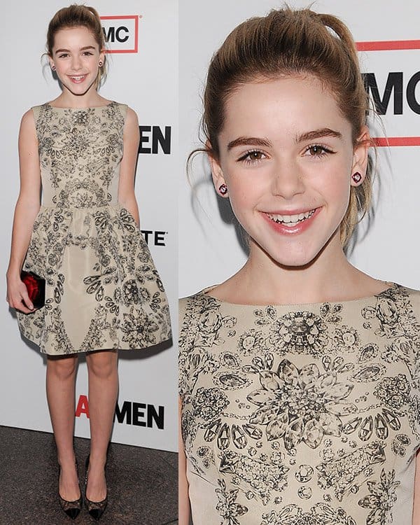 Kiernan Shipka exuded undeniable charm in a Red Valentino dress from the Fall 2013 collection at the sixth season premiere of the hit series ‘Mad Men’