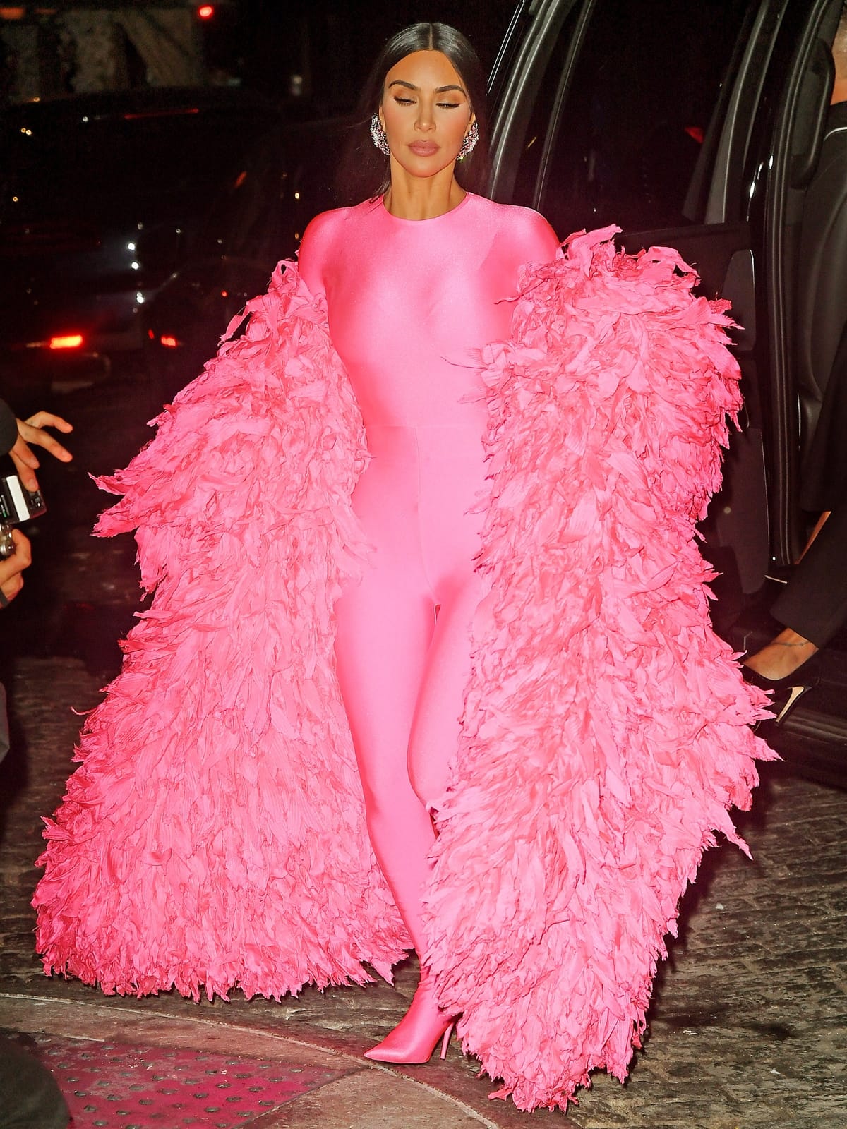 Kim Kardashian heads to the SNL afterparty at Zero Bond private members' club in New York City