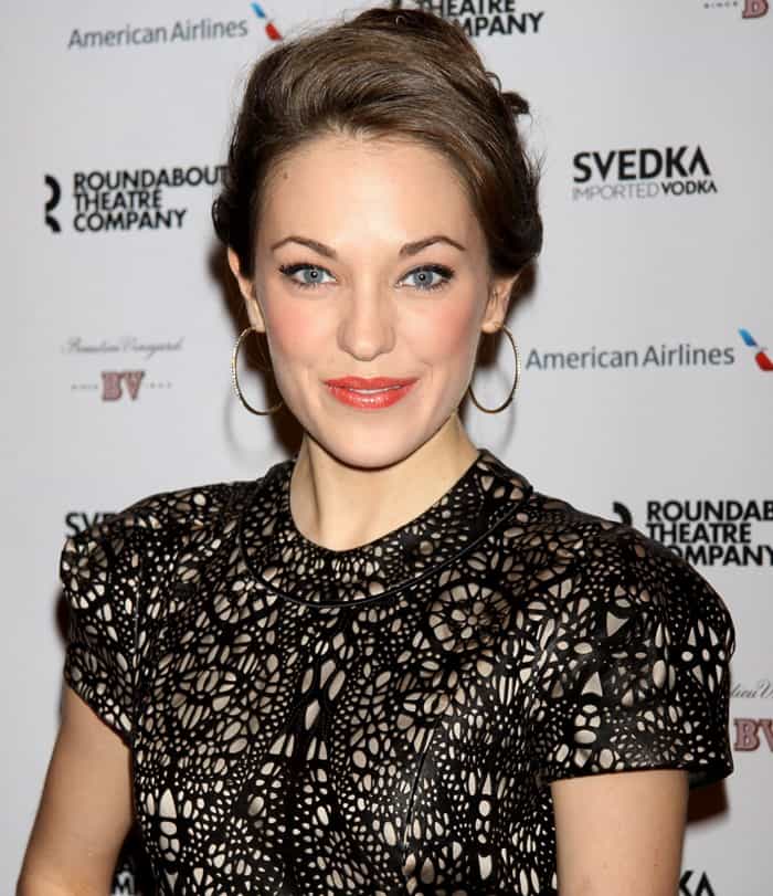 Laura Osnes wears her hair up at the Roundabout Theatre Company's Spring Gala