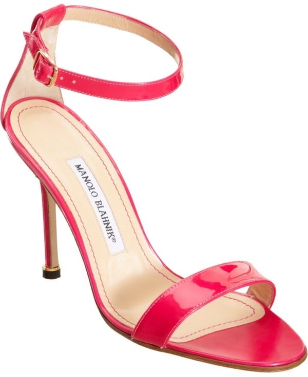 Manolo Blahnik "Chaos" Sandals in Bright Fuchsia