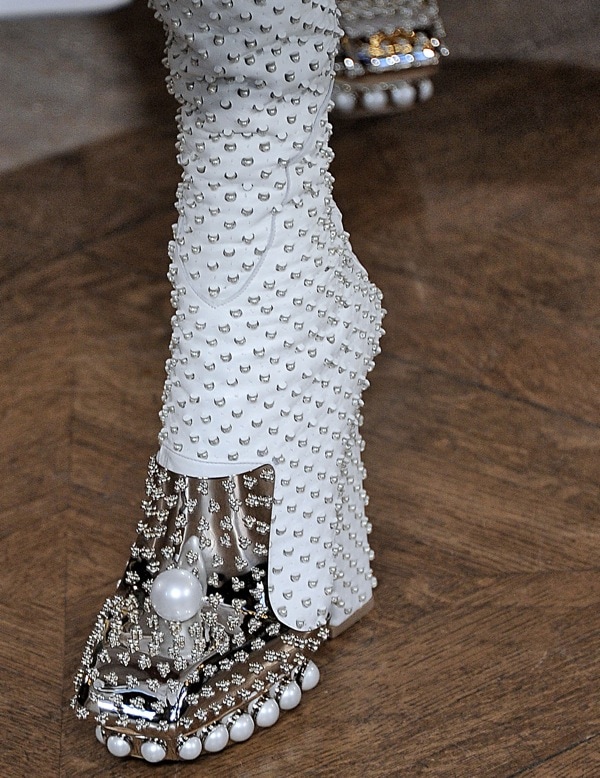 Pearl-embellished Alexander McQueen shoes