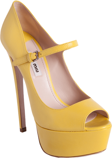 Miu Miu Peep-Toe Mary Jane Platform Pumps