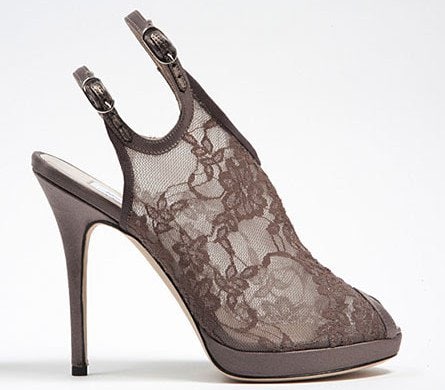 Monique Lhuillier Lace High Heels