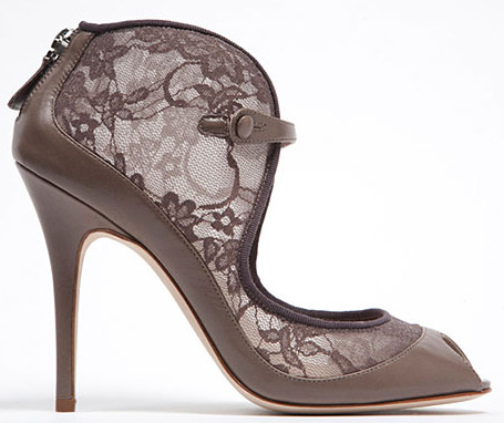 Monique Lhuillier Lace Heels