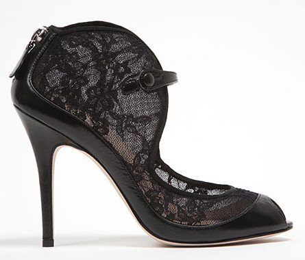 Black Lace Monique Lhuillier Dress Shoes