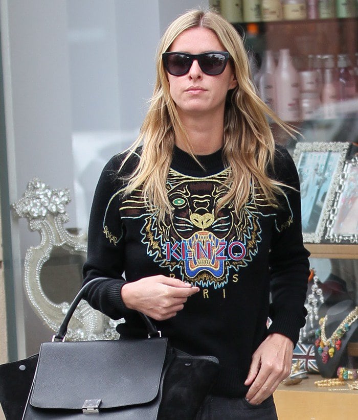 Nicky Hilton wears her hair down while out shopping
