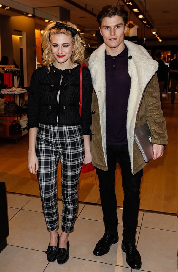 Oliver Cheshire and Pixie Lott at Panasonic Technics "Shop to the Beat" party hosted by George Lamb