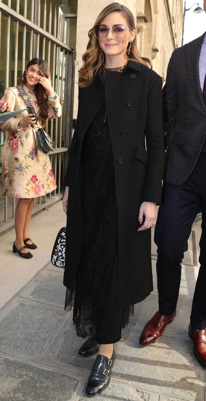 Olivia Palermo looked chic at the Christian Dior show as part of 2019 Paris Fashion Week