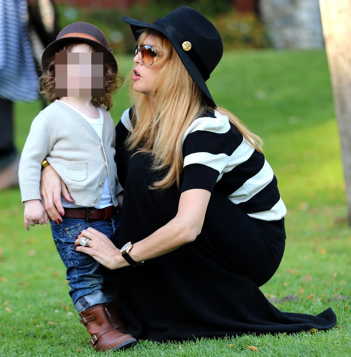 Rachel Zoe with her son Skyler Morrison Berman at Coldwater Canyon Park