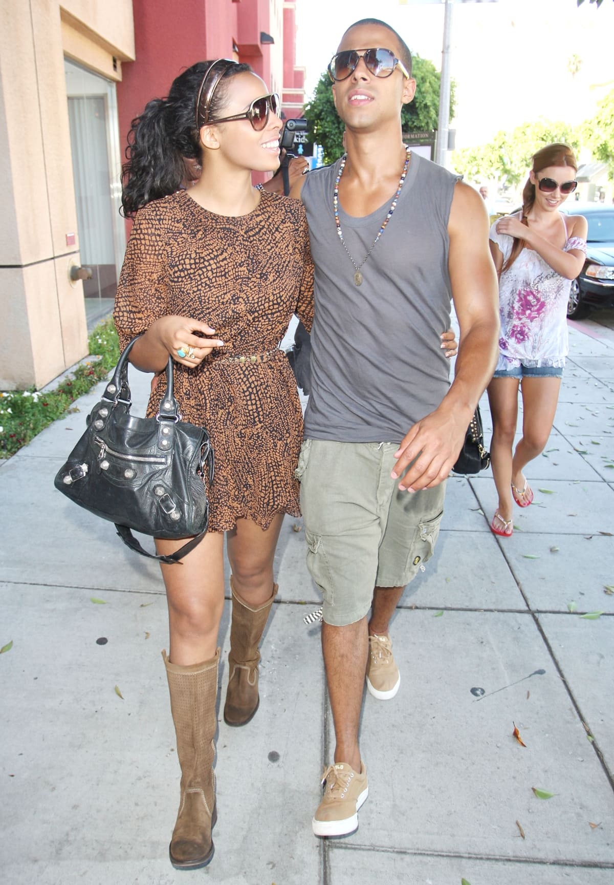 Rochelle Wiseman aka Rochelle Humes and Marvin Humes shopping at Lisa Kline on Robertson Boulevard in Los Angeles