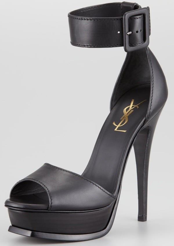 Saint Laurent 'Tribute' Ankle-Strap Platform Heels