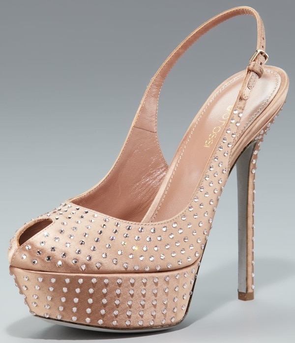 Sergio Rossi Cachet Crystallized Slingbacks