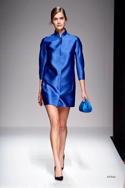 Jessica's dress as worn by a model for Shiatzy Chen's Spring/Summer 2013 Presentation at Paris Fashion Week