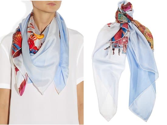 Temps des Rêves Santa Cruz printed silk-chiffon scarf