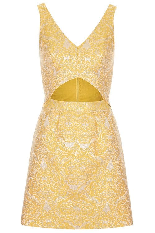 Topshop Brocade Cutout Dress