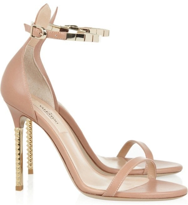 Valentino Embellished Leather Sandals