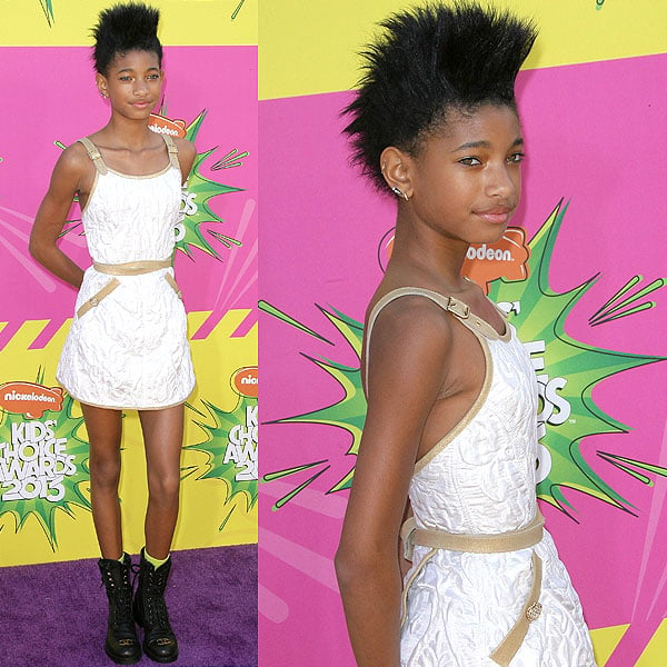 Willow Smith in a white Chanel cocktail dress at the 2013 Kids’ Choice Awards