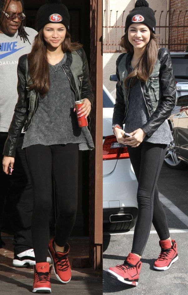 Zendaya outside a rehearsal studio for Dancing with the Stars in Hollywood on March 15, 2013