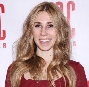 Zosia Mamet Displays Foot Tattoos in Figure-Hugging Red Dress