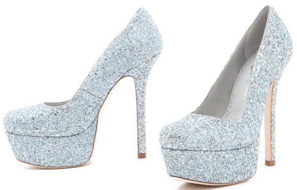 Alice + Olivia 'Larimore' Glitter Pumps