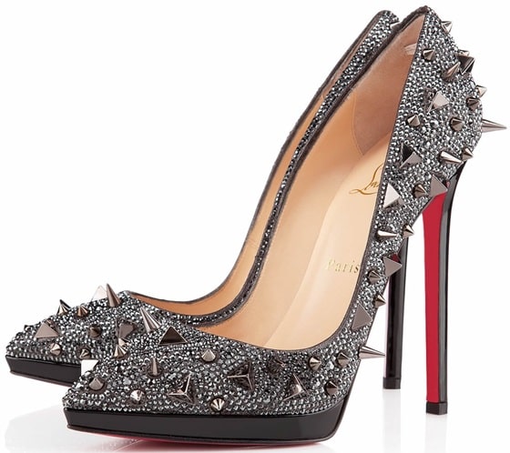 Christian Louboutin "Pigalle (Pigalili) Plato" Pumps in Strass